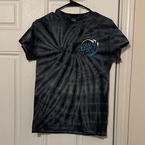 Santa Cruz Black and Blue Tie-Dye Tee